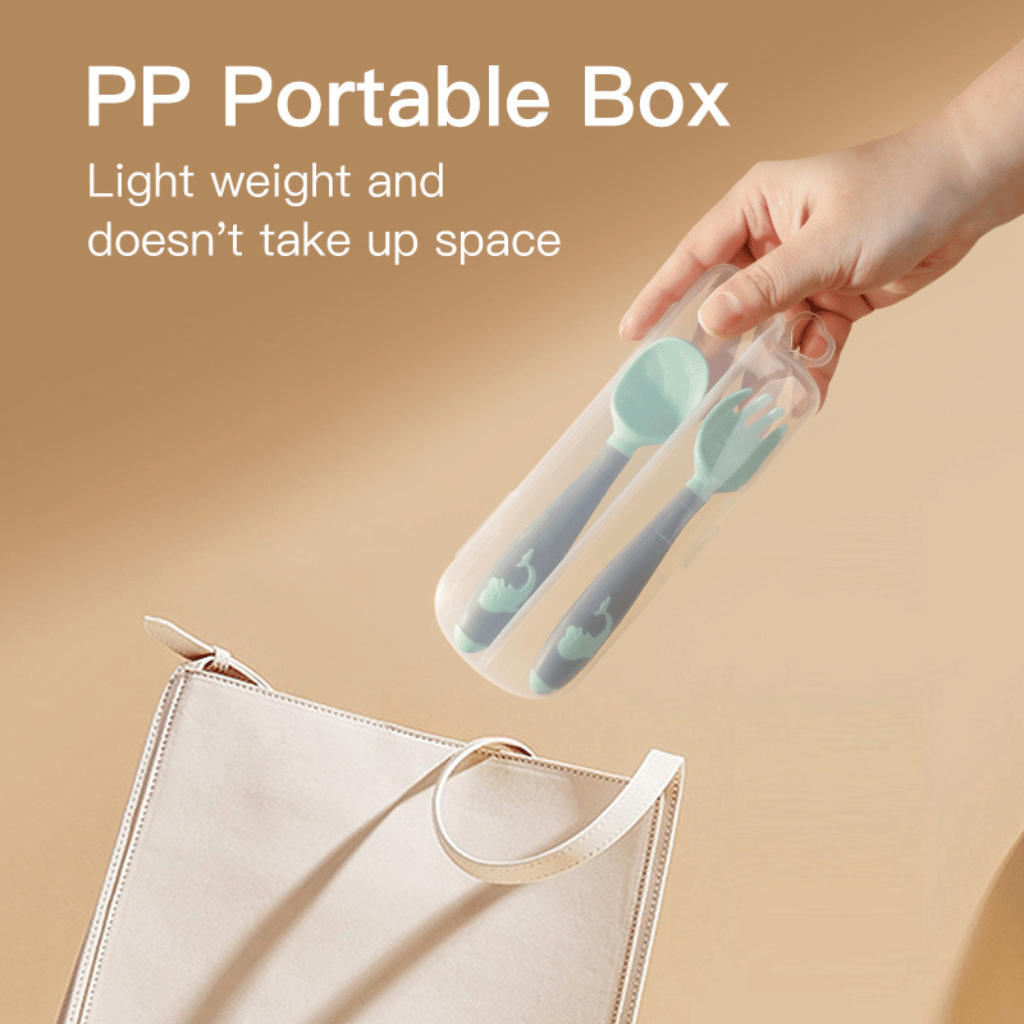 Baby Training Flexible Spoon & Fork Set | KiDDSTA